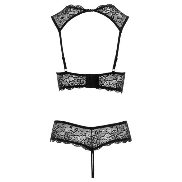 Cottelli - åbent bh-sæt - sort - lingeriesæt - 85B/L