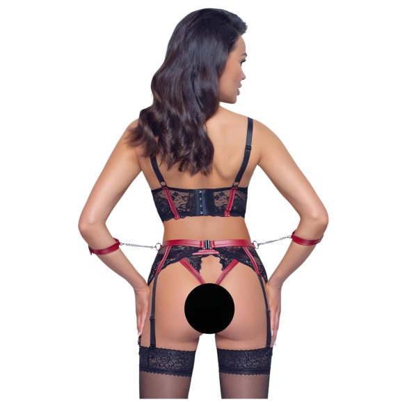 Cottelli Bondage - Mat, blonde bh-sæt (rød)