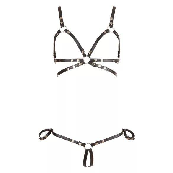 Cottelli Bondage - bondage kropssele bikini - blank sort - M