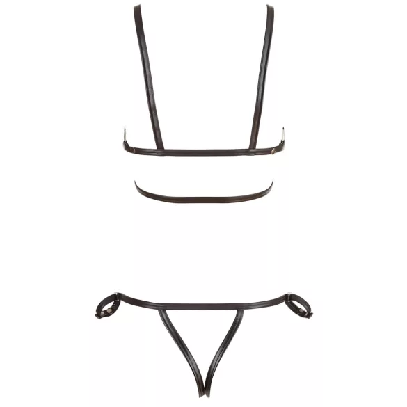 Cottelli Bondage - bondage kropssele bikini - blank sort - M