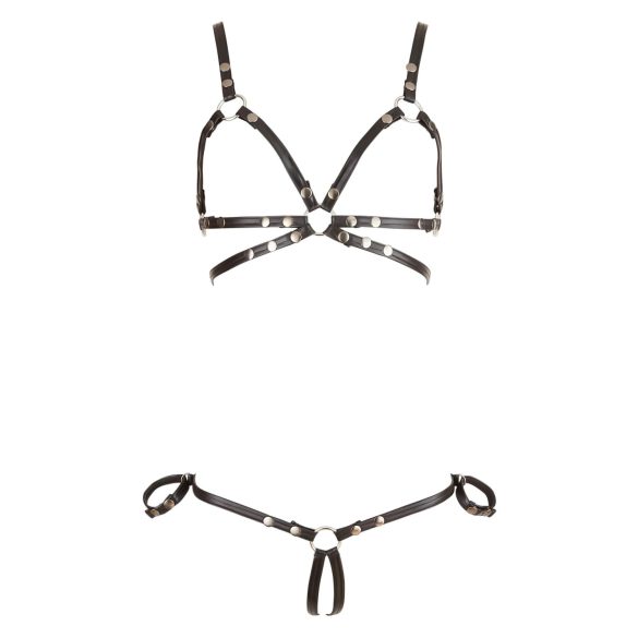 Cottelli Bondage - bondage kropssele bikini - blank sort - L