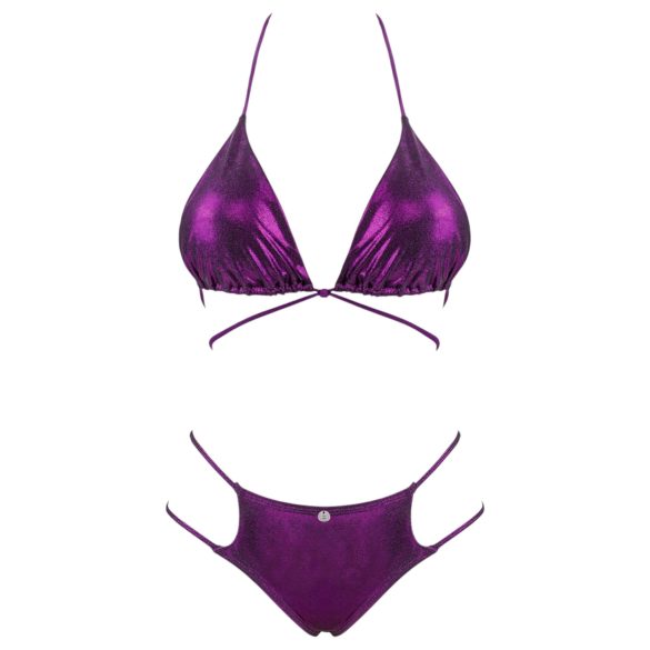 Obsessive Balitta - skinnende, halterneck bikini (lilla) - M