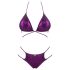 Obsessive Balitta - skinnende, halterneck bikini (lilla) - M