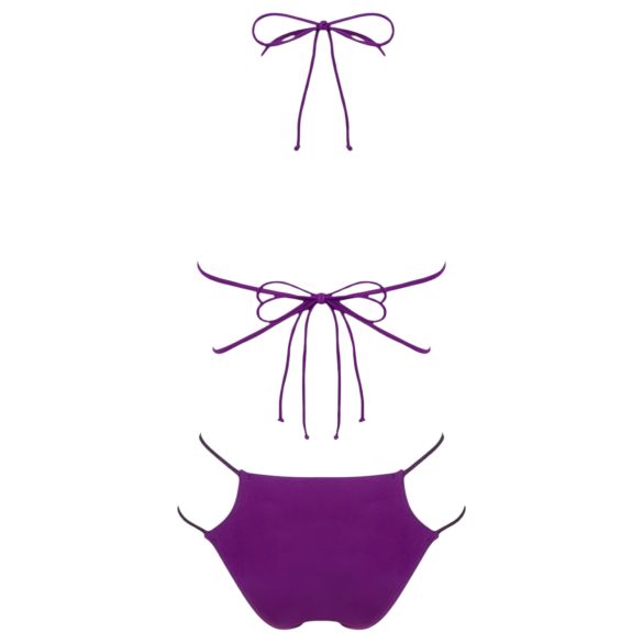 Obsessive Balitta - skinnende, halterneck bikini (lilla) - L
