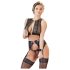 Cottelli Bondage - 4-delt blonder lingeri sæt - M