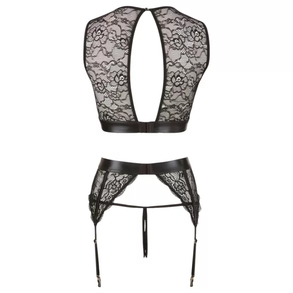Cottelli Bondage - blondelingerisæt + håndjern (4‑delt) - L