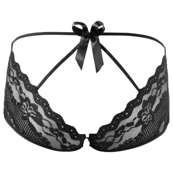 Cottelli - fransk trusse - pikant blonde - sort - M