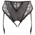 Cottelli Plus Size - blonde strømpeholder trusser (sort)