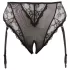 Cottelli Plus Size - blonde strømpeholder trusser (sort)