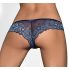 Obsessive Auroria - Broderet Dame Blonde Trusser med Sløjfe (Blå) - L/XL