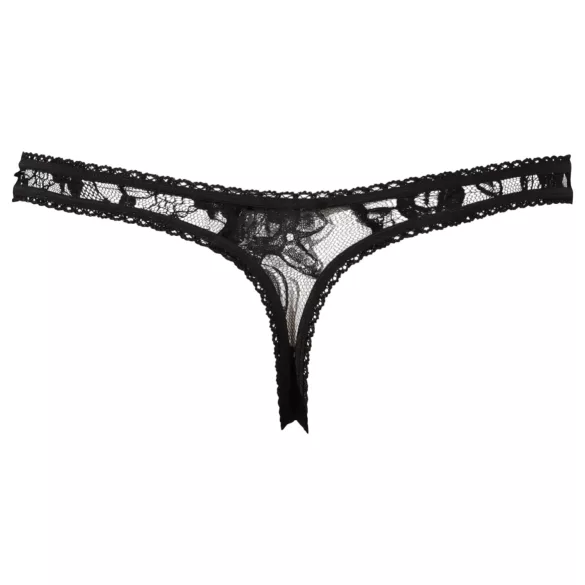 Cottelli - G-streng trusser - blonde - sort - XL