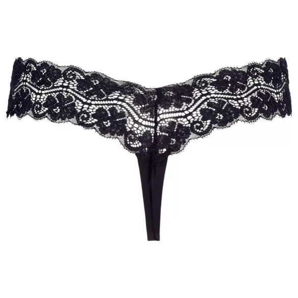 Cottelli - stringtrusse med dobbelte perler - blonde - sort