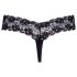 Cottelli - dobbelt perleblonde string (sort) - M