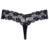 Cottelli - stringtrusse med dobbelte perler - blonde - sort - M