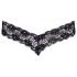 Cottelli - dobbelt perleblonde string (sort) - M