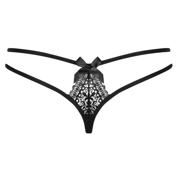 Obsessive Intensa - g-streng med dobbeltstrop - blonde - sort