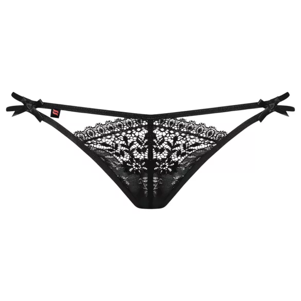 Obsessive Intensa - g-streng med dobbeltstrop - blonde - sort