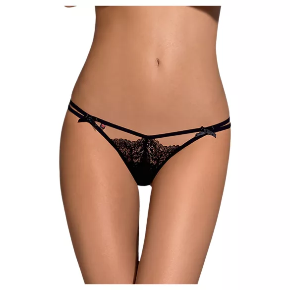 Obsessive Intensa - g-streng med dobbeltstrop - blonde - sort