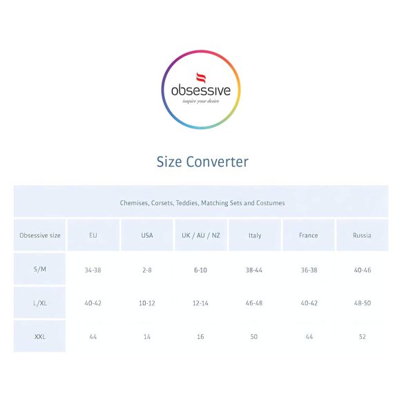 Obsessive Intensa - sort trusse med dobbeltstrop i blonde - L/XL