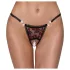 Cottelli - trusse med perler - luksus - sort med rosendetaljer - M/L