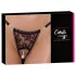 Cottelli - trusse med perler - luksus - sort med rosendetaljer - M/L