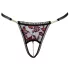 Cottelli - trusse med perler - luksus - sort med rosendetaljer - M/L