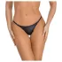 Noir - tanga - blank look - sort