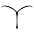 Noir - tanga - blank look - sort - L/XL