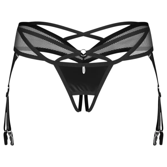 Obsessive Dominna - hofteholder med stropper - sort