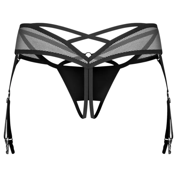 Obsessive Dominna - hofteholder med stropper - sort