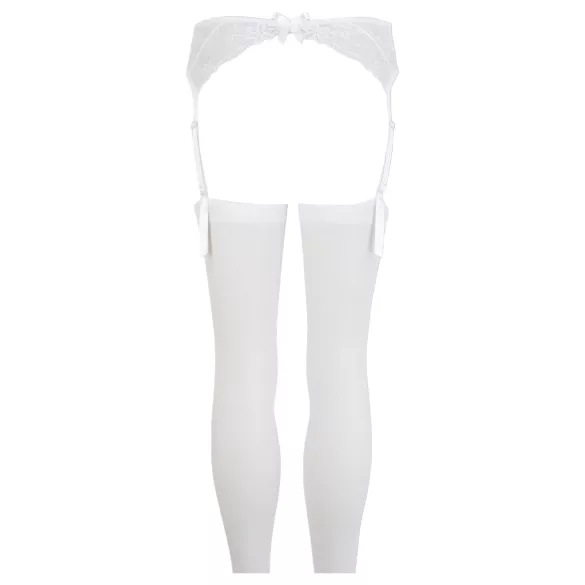 NO:XQSE - hofteholdersæt i blonde - hvid - M/L