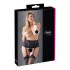 Cottelli Plus Size - Blonde & Snøred Strømpeholder (Sort) - XL