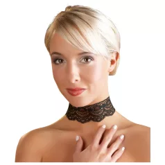 Cottelli - kunstlæder blondehalsbånd BDSM kostumetilbehør