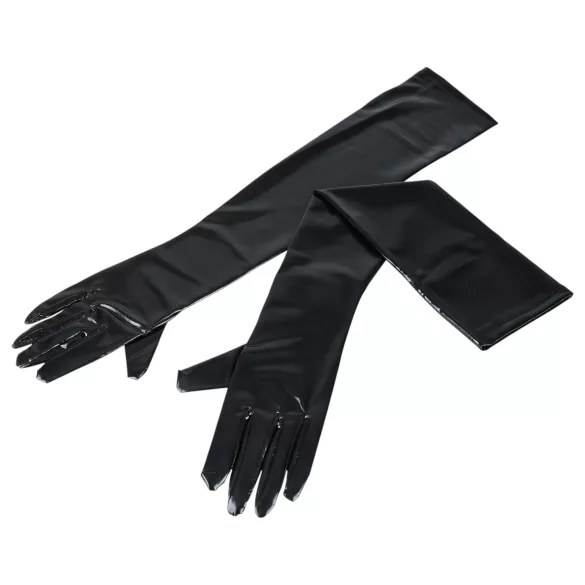Cottelli - lange handsker - skinnende - sort