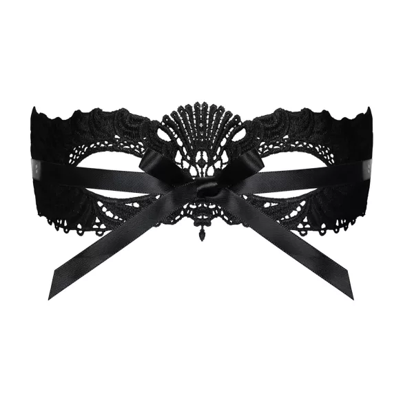 Obsessive - venetiansk maske - broderet - sort