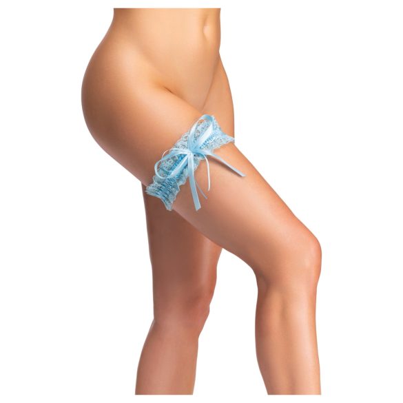 Cottelli - strømpebånd til brude - blå - S-L