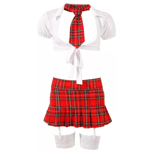 Cottelli - skolepige kostume - 5 dele - udklædning - XL