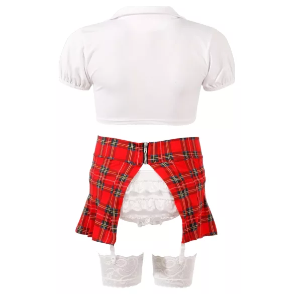 Cottelli - skolepige kostume - 5 dele - udklædning - XL