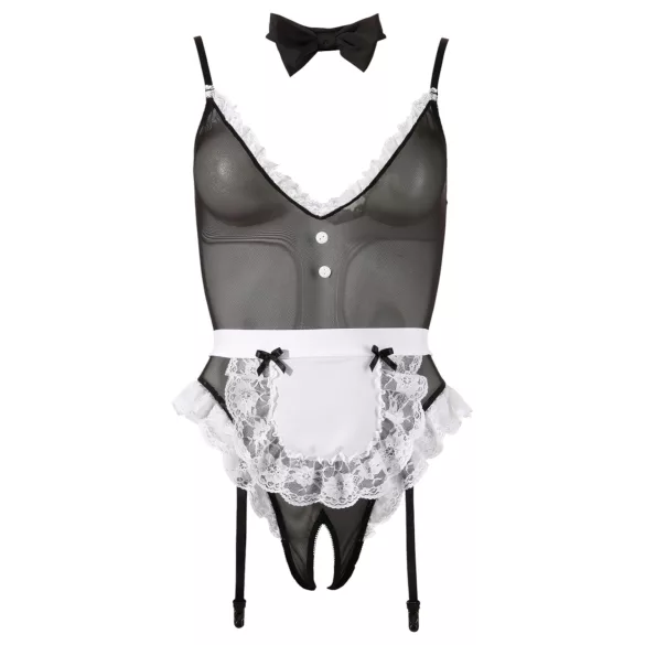 Cottelli - sexet stuepige body - sort lingeri - XL