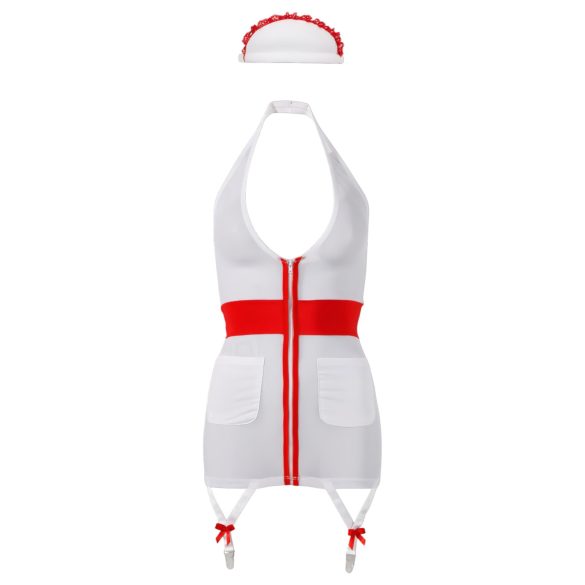 Cottelli - sygeplejerske kostume med hofteholder - XL