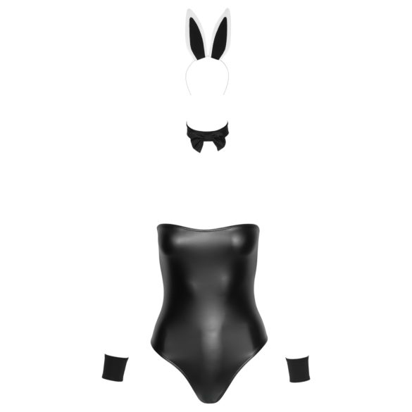Cottelli Bunny - bunny kostume - blankt sexet outfit - 5 dele - M