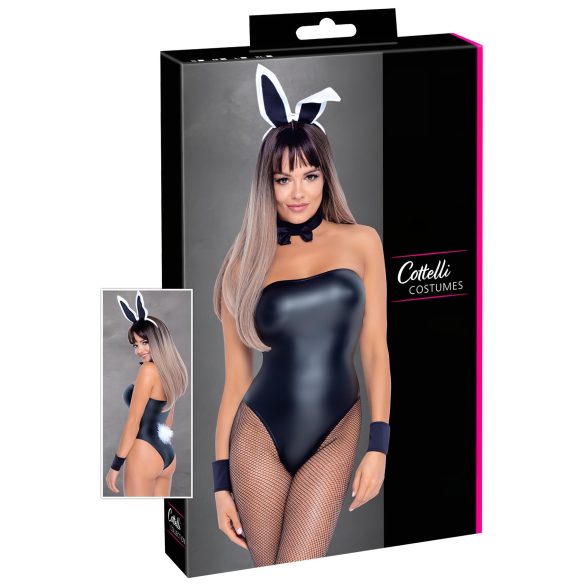 Cottelli Bunny - bunny kostume - blankt sexet outfit - 5 dele - M
