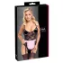 Cottelli - gennemsigtig stuepige kostume - sort/pink