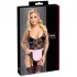 Cottelli - gennemsigtig stuepige kostume - sort/pink