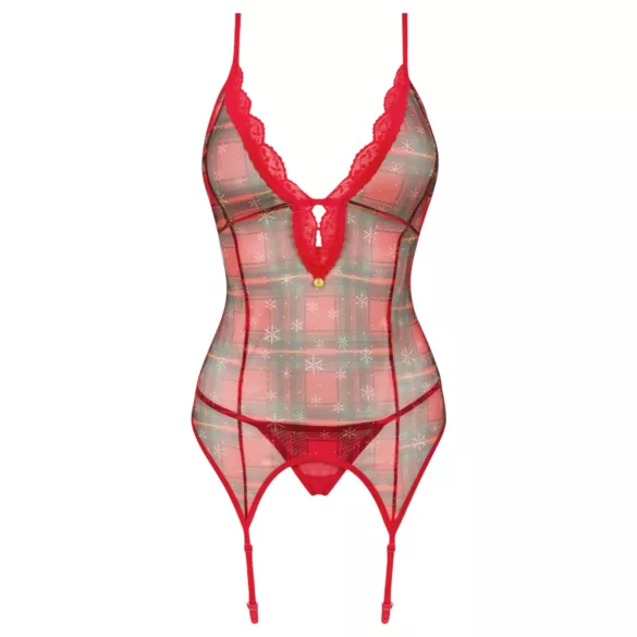 Obsessive Jollymore - julelingerie sæt - XL/XXL