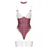 Cottelli - bodysæt - ternet design - rød