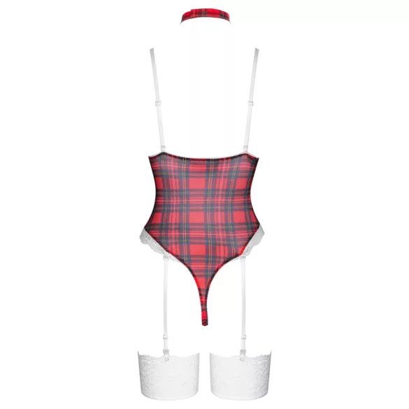 Cottelli - bodysæt - ternet design - rød