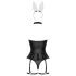 Cottelli - sexet kaninkostume - sort - 3 dele - M