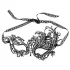 Cottelli - maske - broderet asymmetrisk design - sort