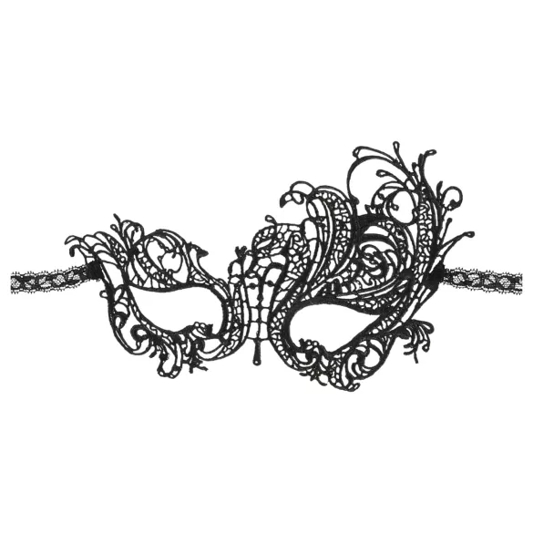 Cottelli - maske - broderet asymmetrisk design - sort